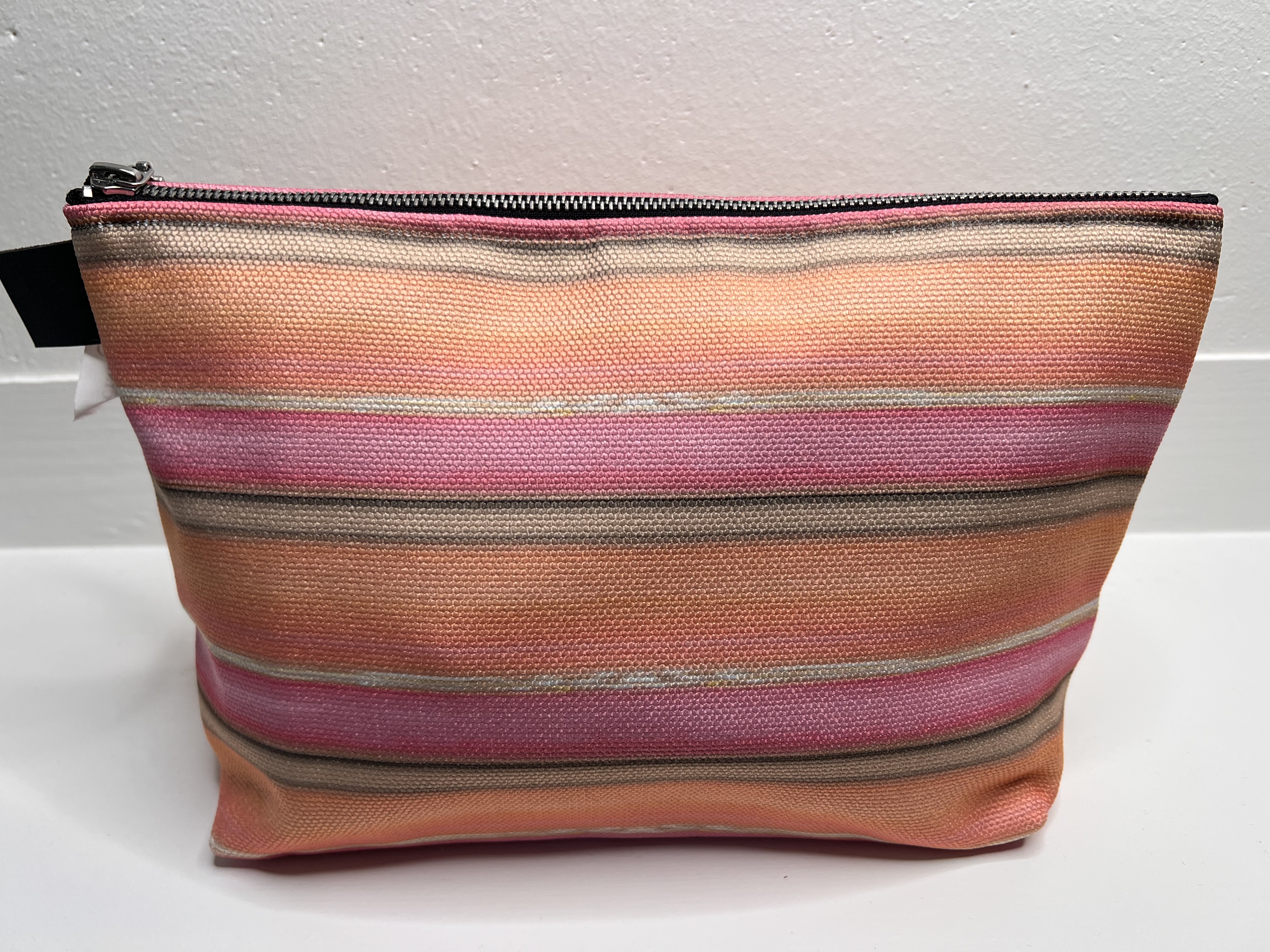Cindy Barganier Textiles Cosmetic Bag - 6 Designs – Sunset Stripe