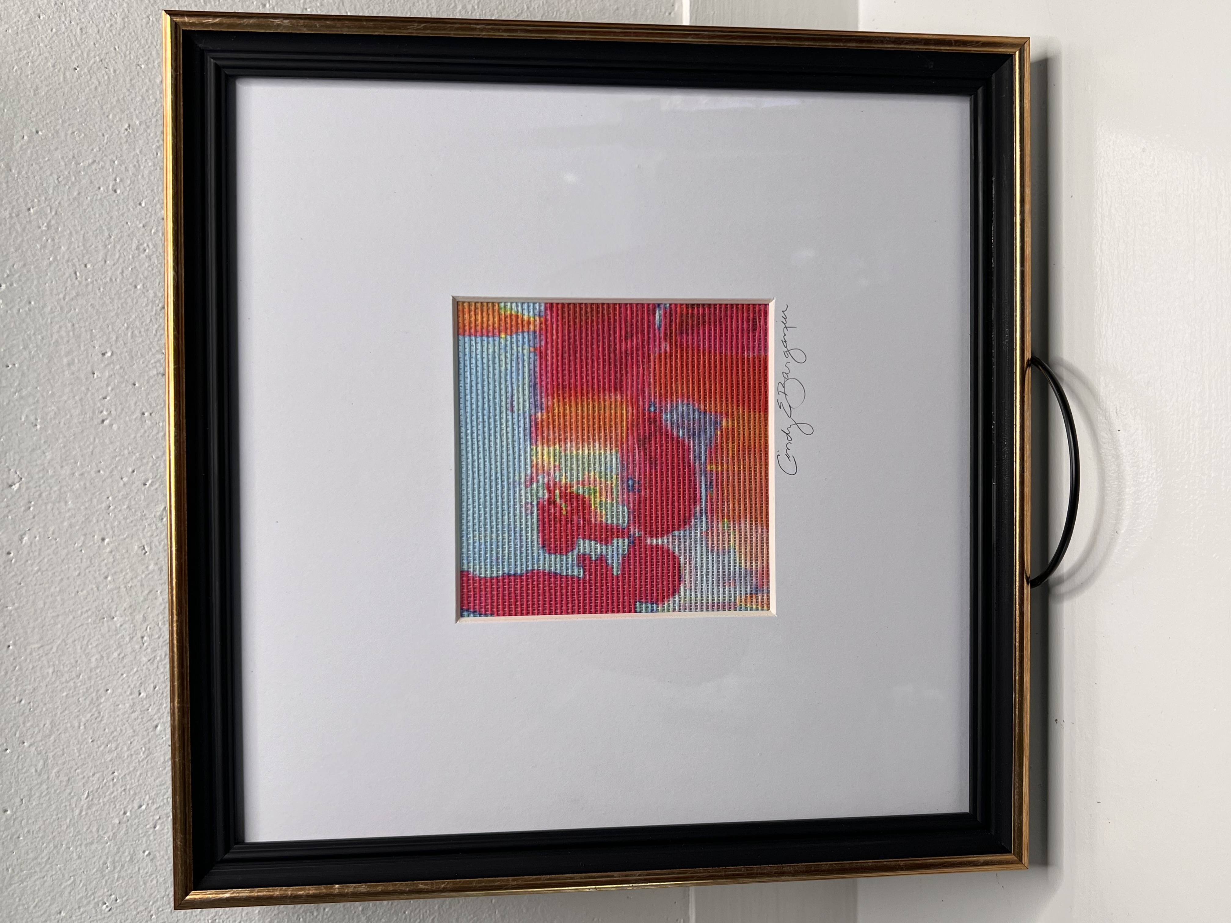 Cindy Barganier Textiles Framed Grasscloth Wall Art