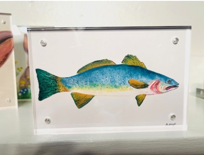 Acrylic Block Art, Small – Blue Fish
