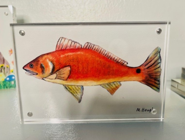Acrylic Block Art, Small – Orange Fish