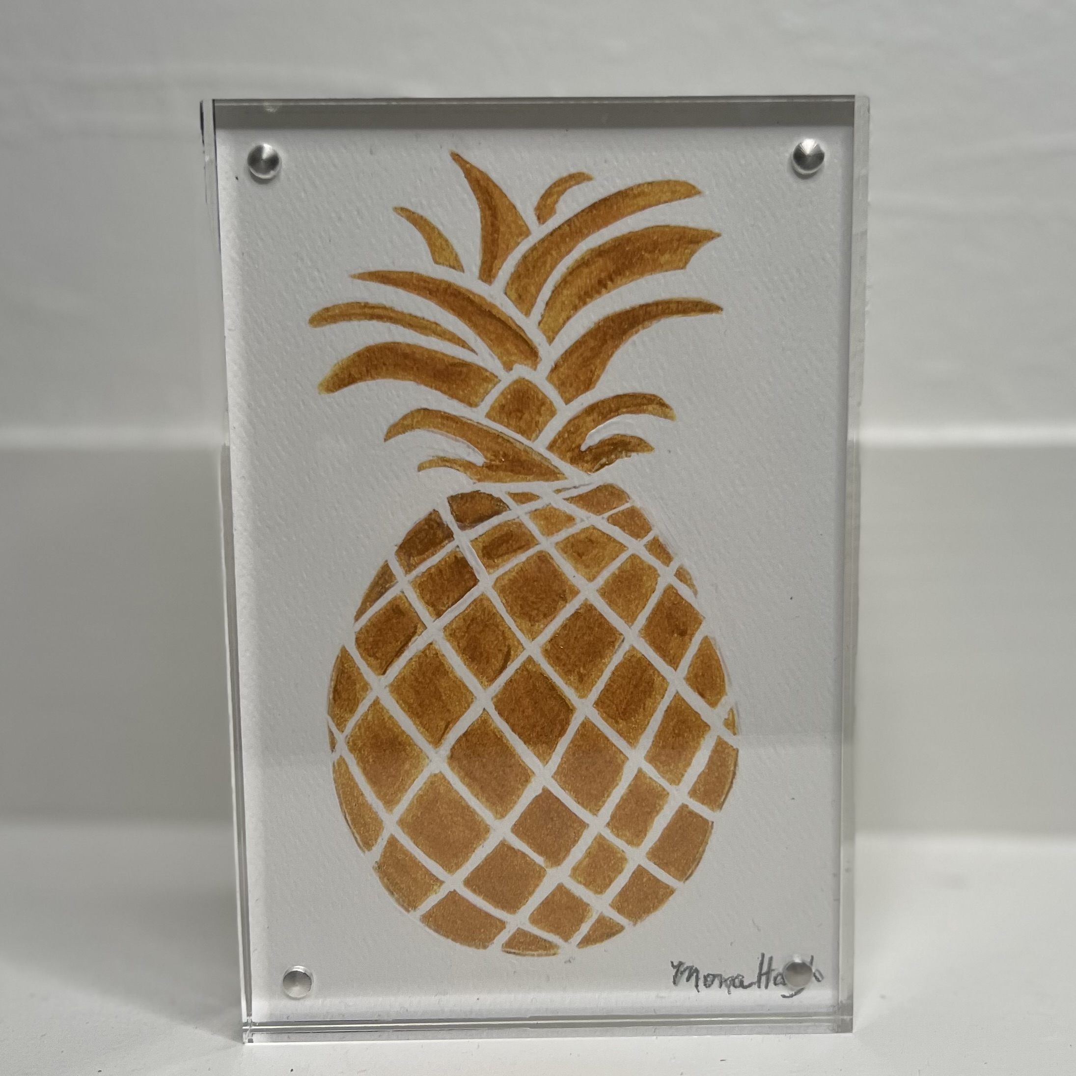 Acrylic Block Art, Small – Pineapple