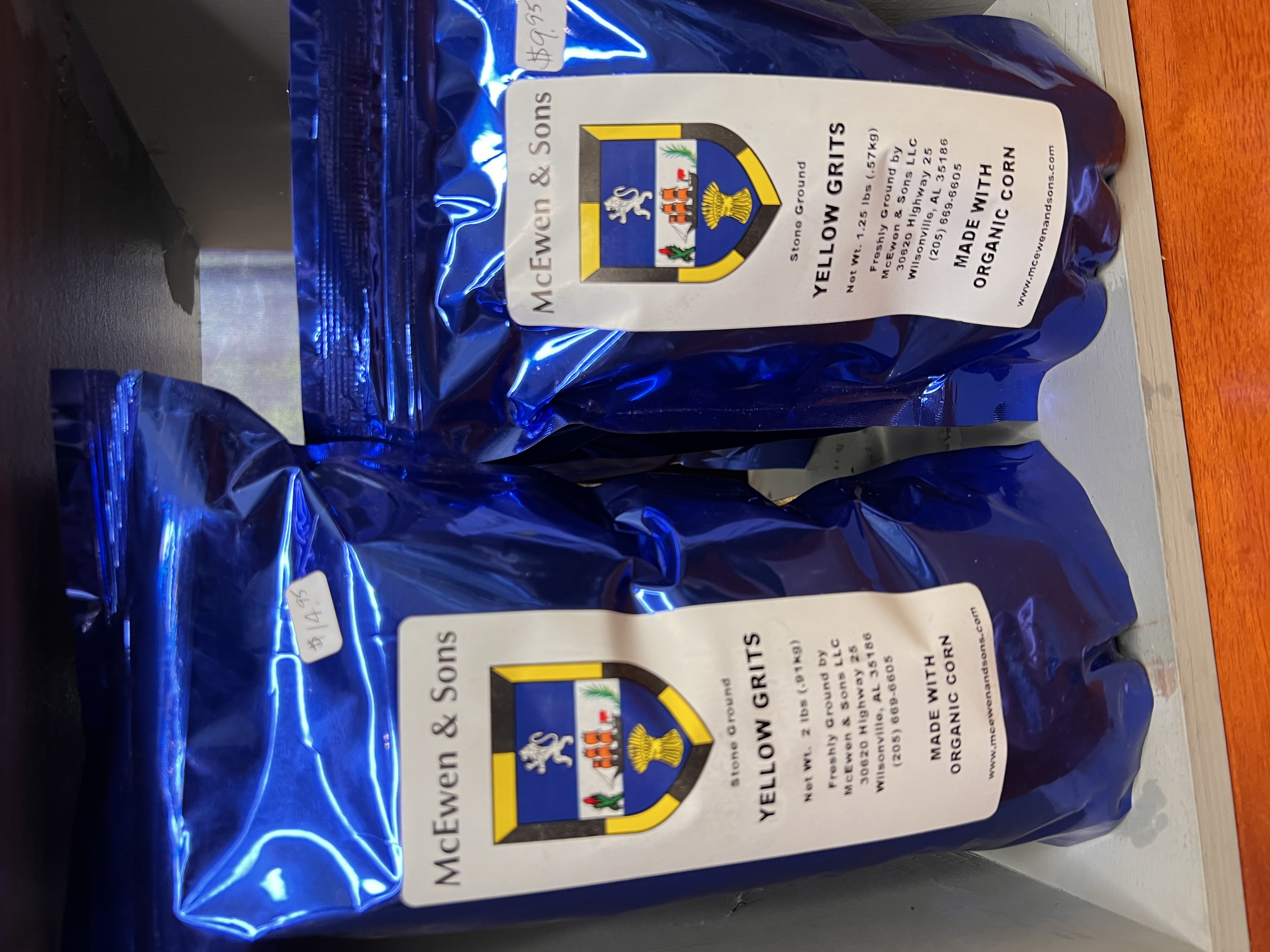 Organic Stone Ground Grits - Yellow Corn
