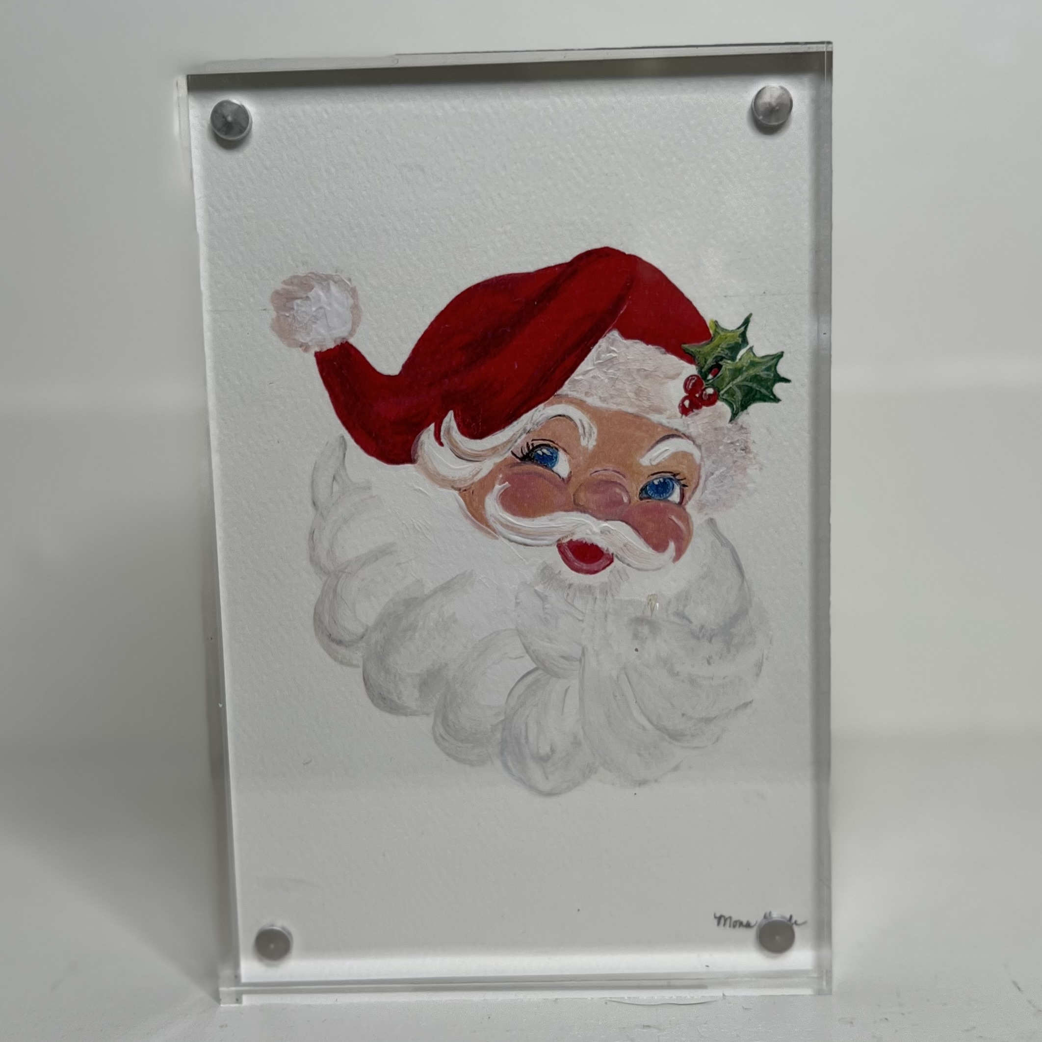 Acrylic Block Art, Small – Vintage Santa