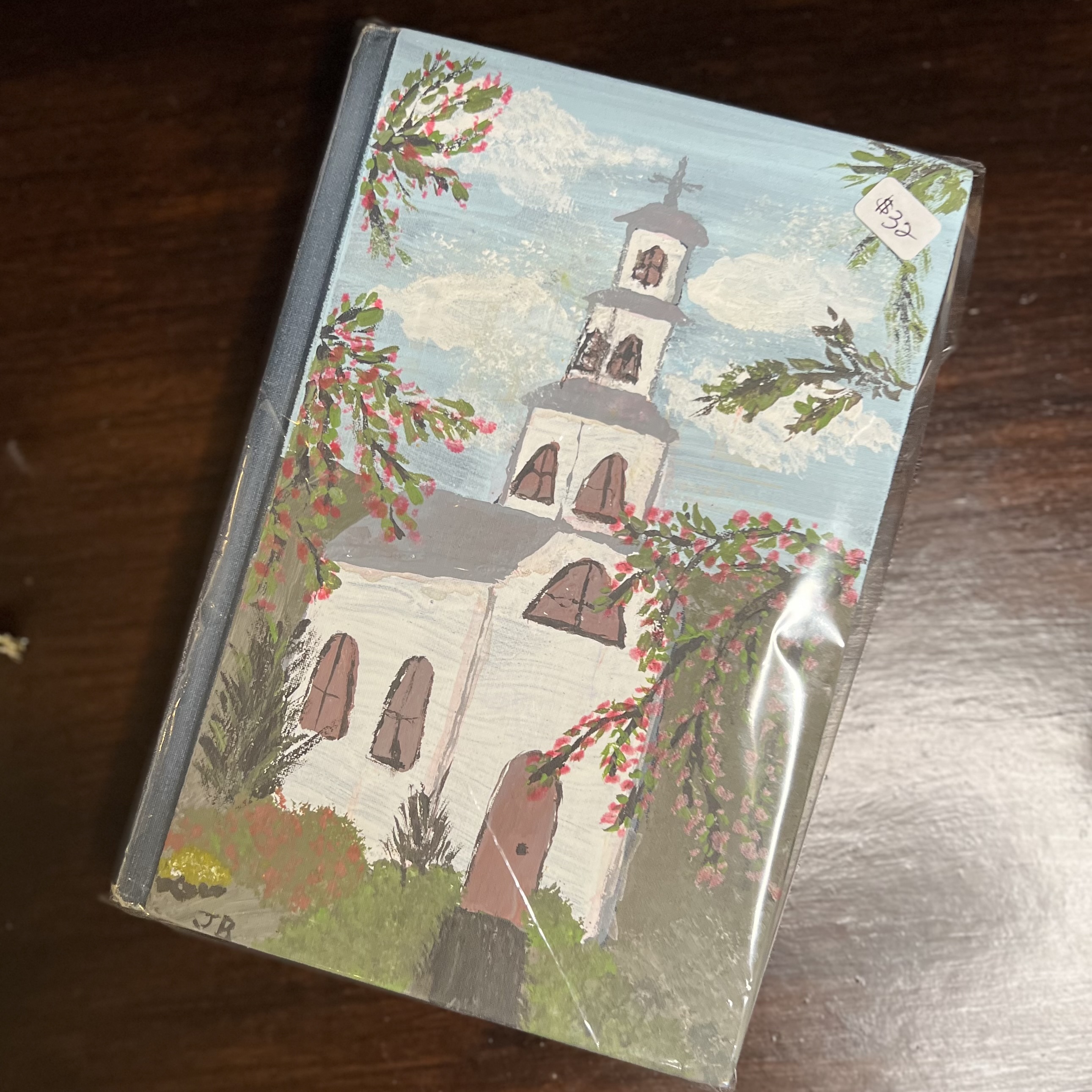 Hand-Painted Hymnal – Painted Spring Scene