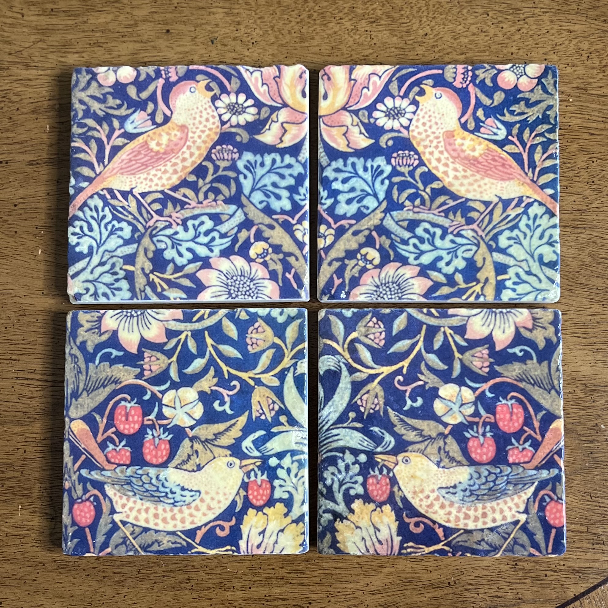 Stone Coasters by Artist Jenny Alexander – Hearth and Home - Set of 4