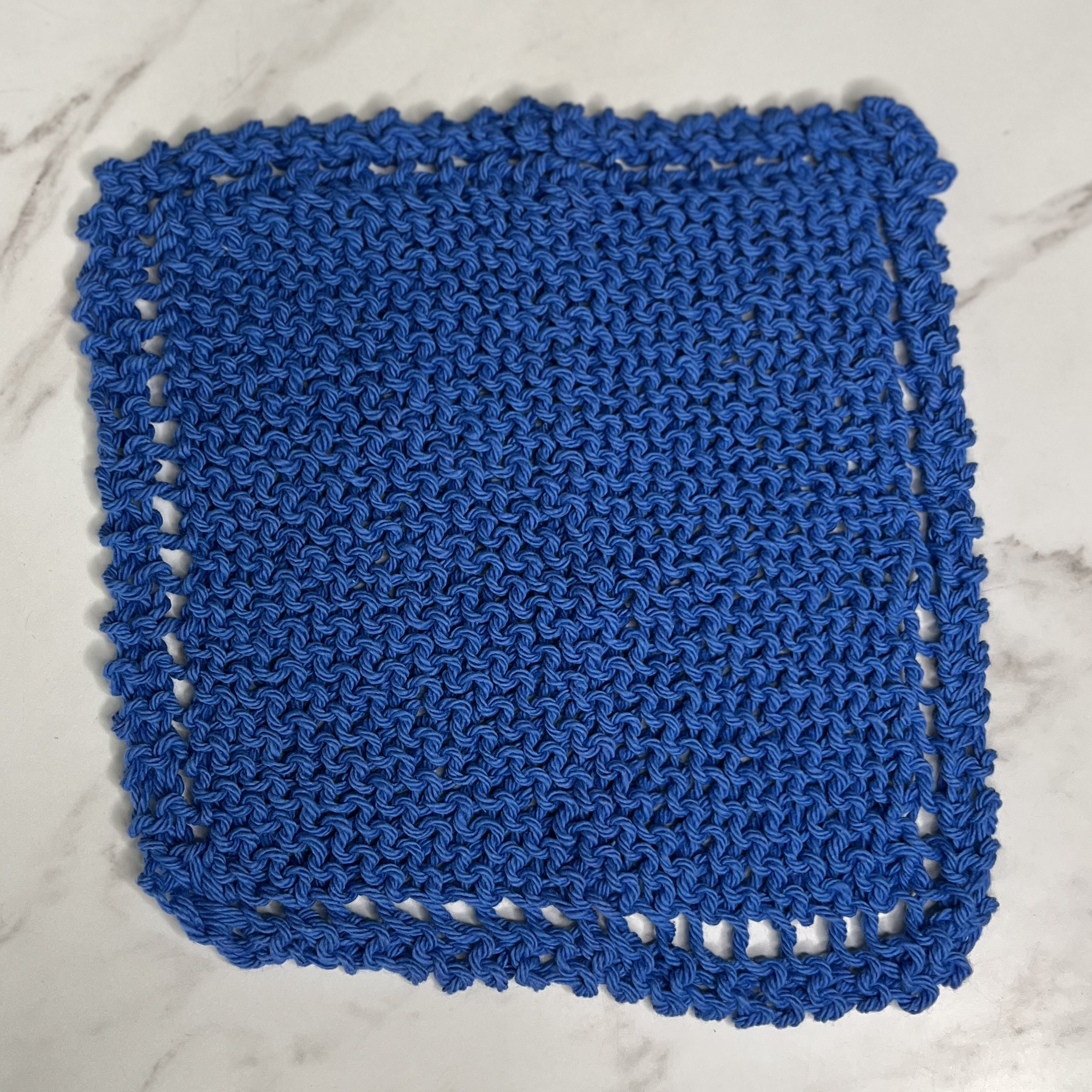 Ms. Mary Ann's Dish Cloth "Made with Love" – Royal Blue