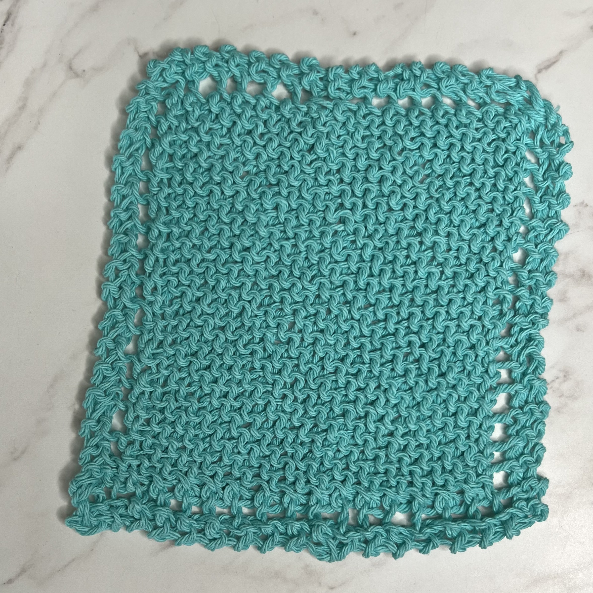 Ms. Mary Ann's Dish Cloth "Made with Love" – Turquoise