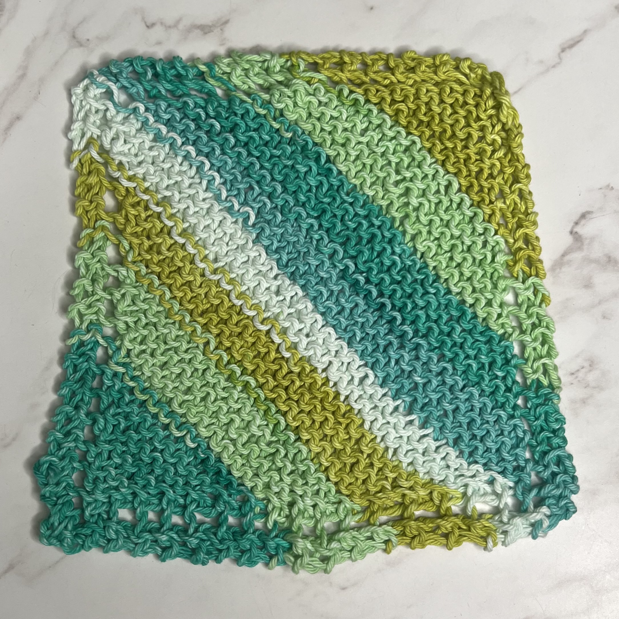 Ms. Mary Ann's Dish Cloth "Made with Love" – Multi Green
