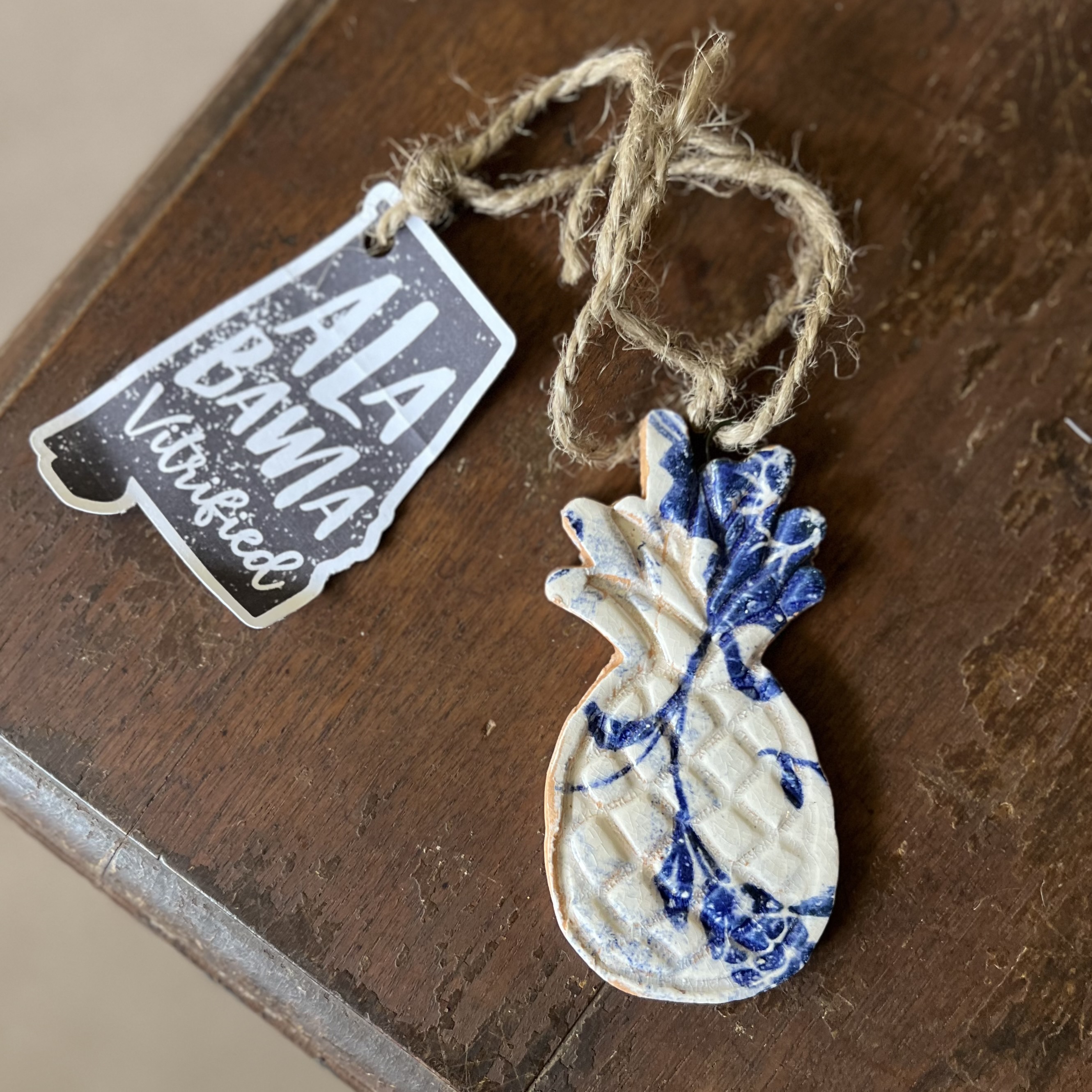 Hand Thrown Pineapple Ornament from Wild Alabama Clay