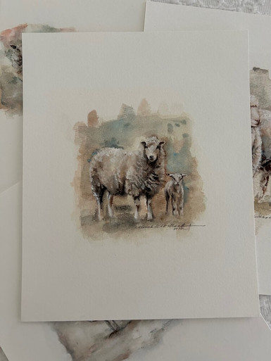 The One IV Mom and Me Sheep Print