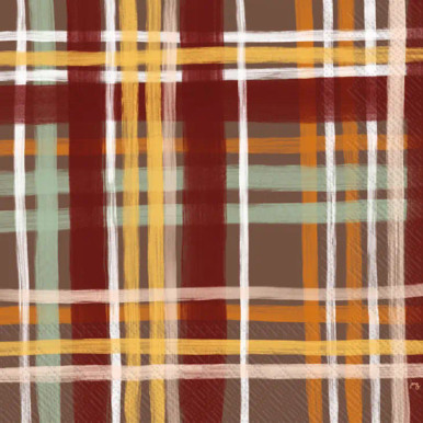 Fall Plaid Luncheon Paper Napkins,  (20 count)