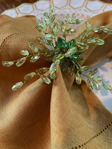 Sparkle Napkin Ring (Green) - Set of 4