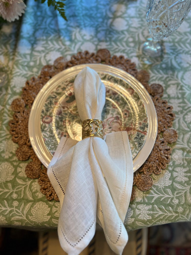 Fior Di Lino Italian Linen Napkin - Ivory 20"  - Set of 2