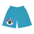 Hustle Brand Clothing Blue/Turquoise Basketball Shorts with Playful Design, Sports Apparel, Athletic Wear, Summer Outfit, Gift for Sports Lovers