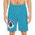 Hustle Brand Clothing Blue/Turquoise Basketball Shorts with Playful Design, Sports Apparel, Athletic Wear, Summer Outfit, Gift for Sports Lovers