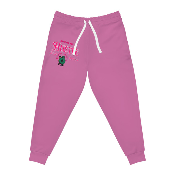 Pink Hustle & Flow Athletic Joggers | Comfortable Workout Pants, Casual Lounge Wear, Fitness Apparel, Gift for Athletes