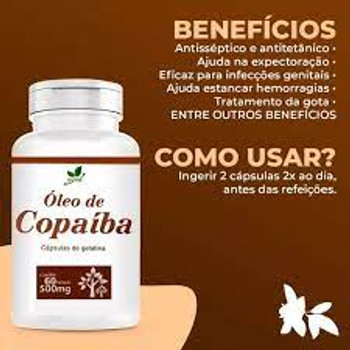 COPAIBA - HerbalNatus 500mg - 120Capsulas