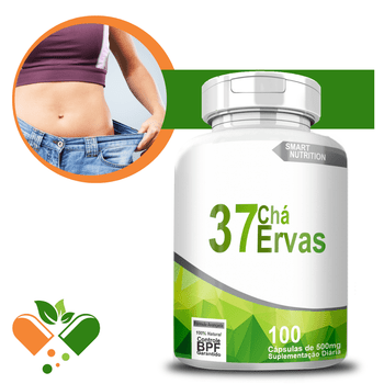 Chá 37 Ervas 500mg 120 Cápsulas