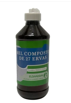 Mel Composto de 27 Ervas é um xarope natural que combina mel com uma mistura de 27 ervas.