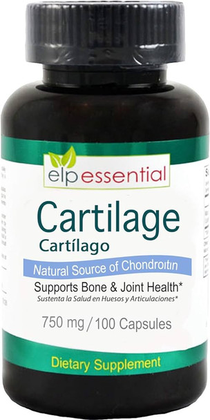 ELP ESSENTIAL Cartilage / Cartilagem / Cartilago 100 Capsules 750mg Health, Household & Personal Care