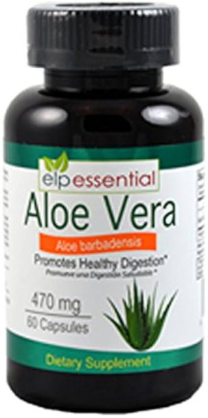 ELP ESSENTIAL Aloe Vera / Babosa  - Capsules Promotes Healthy Digestion 470mg 60 Capsules