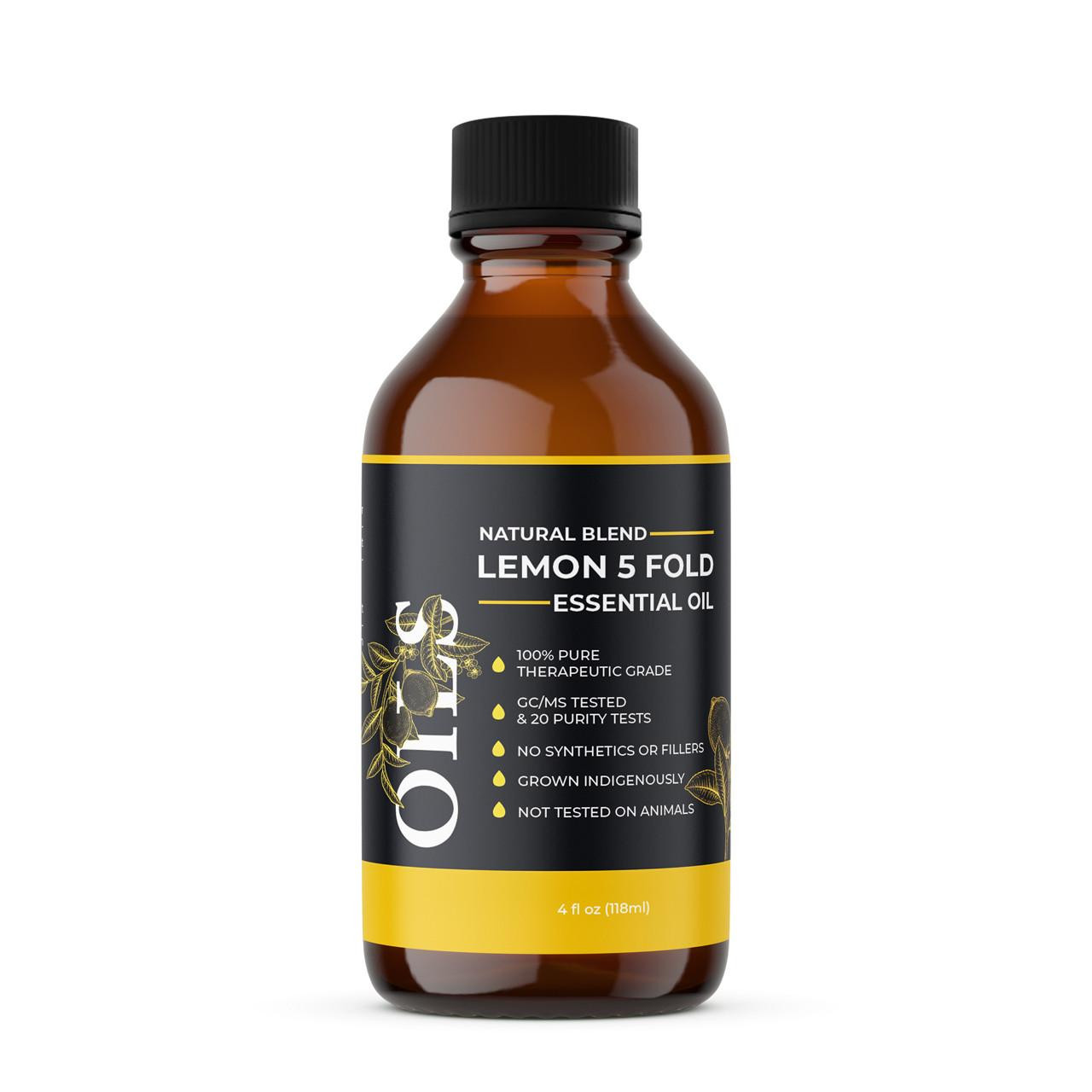 Lemon 5 Fold (Natural Blend) Essential Oil 4 oz – Therapeutic Bath