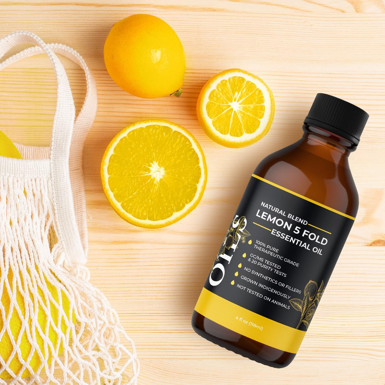 Lemon 5 Fold (Natural Blend) Essential Oil 4 oz | MWC