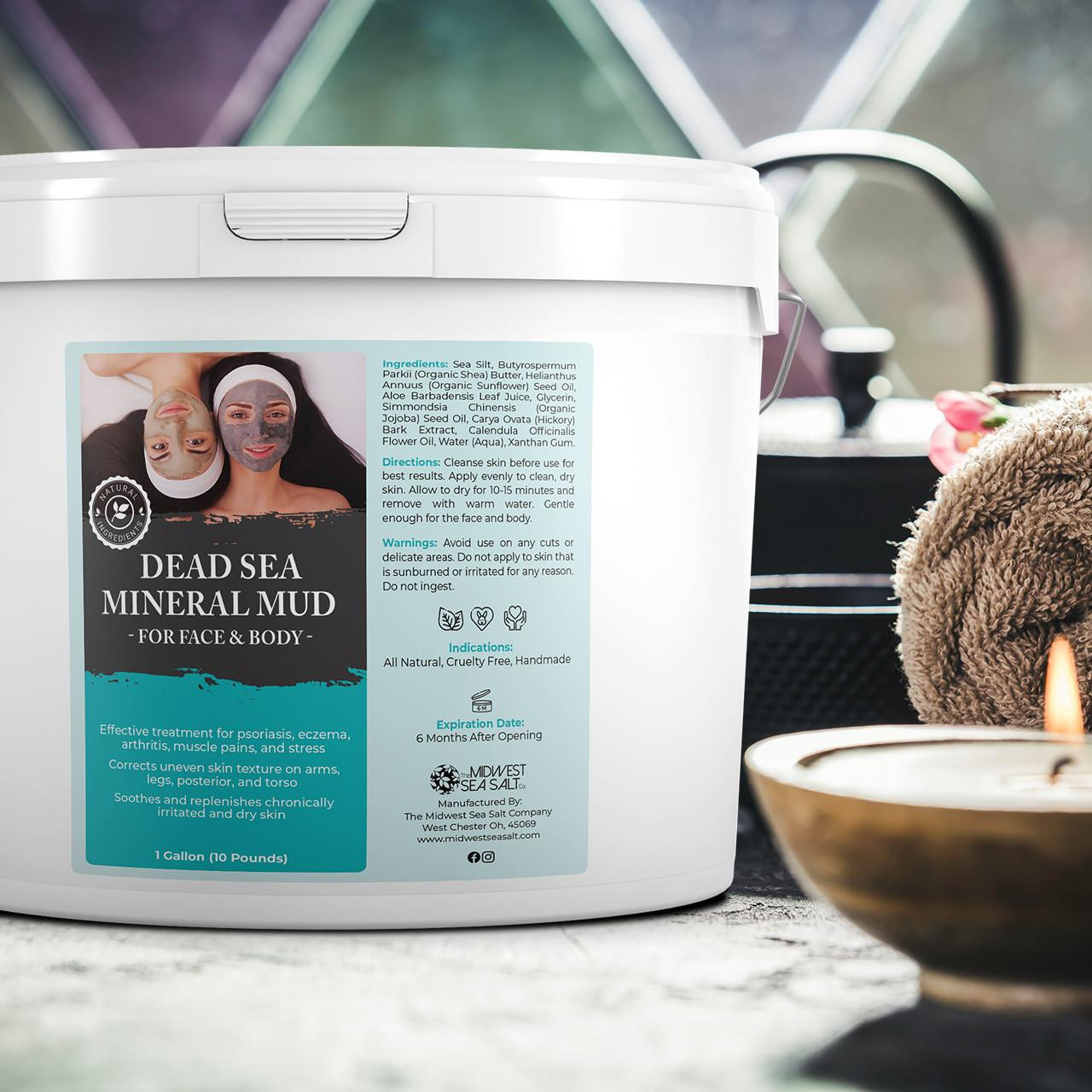 Dead Sea Black Mud - 10lbs MID-3646-SSC (128oz) – Exfoliating Body