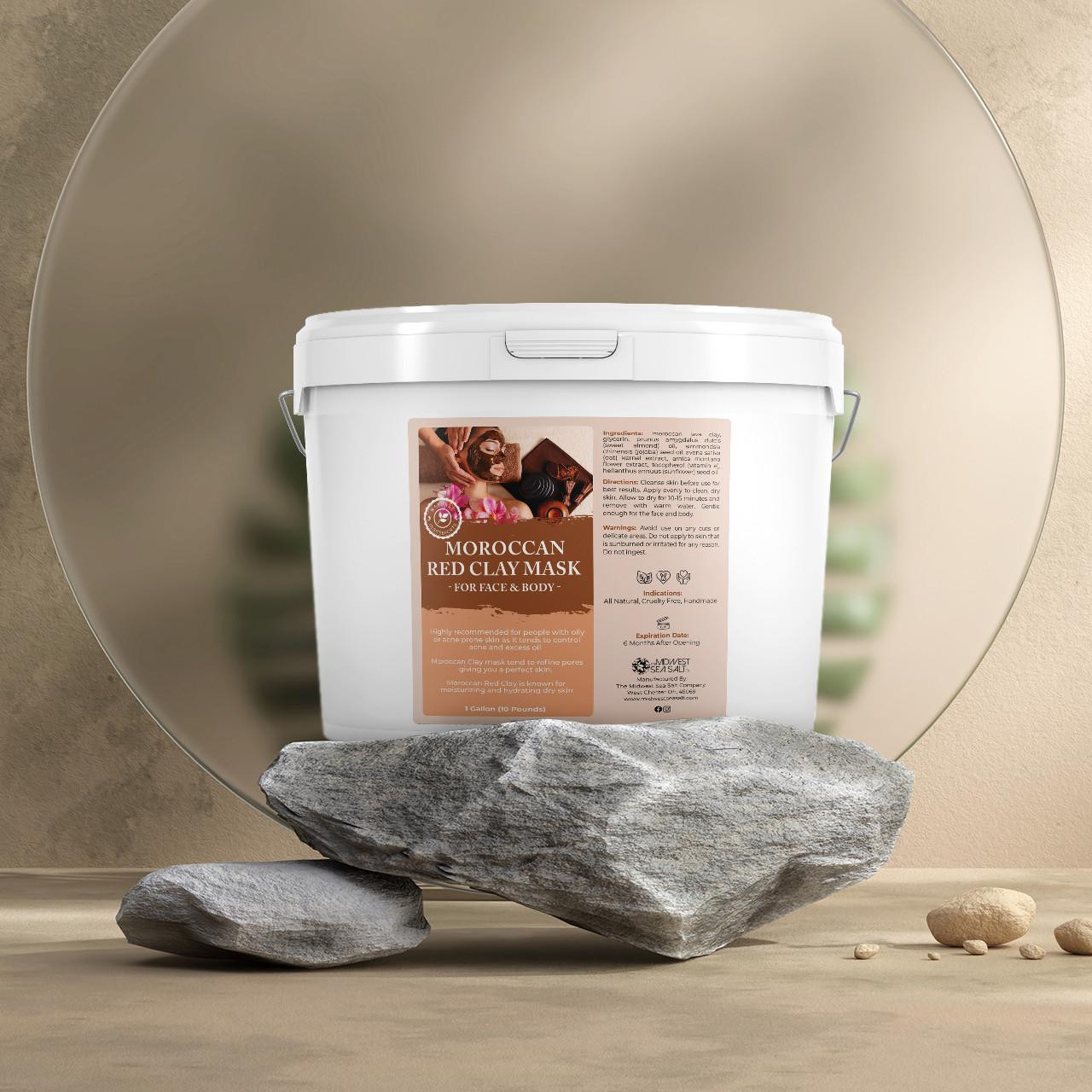 Moroccan Red Clay Mask - 10lbs (128oz) – Exfoliating Body Scrub
