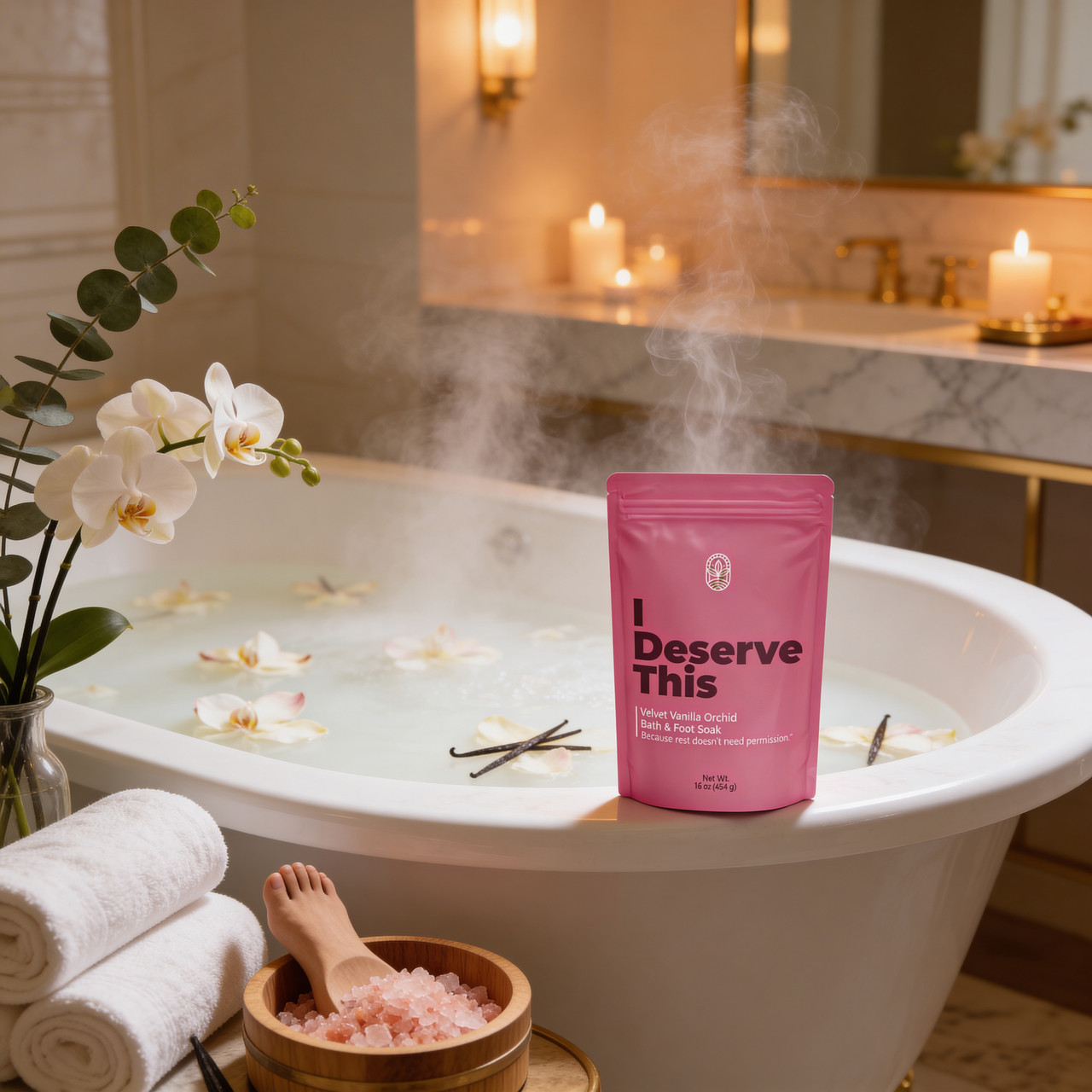 I Deserve This Bath & Foot Soak | Vanilla Orchid Mineral Soak