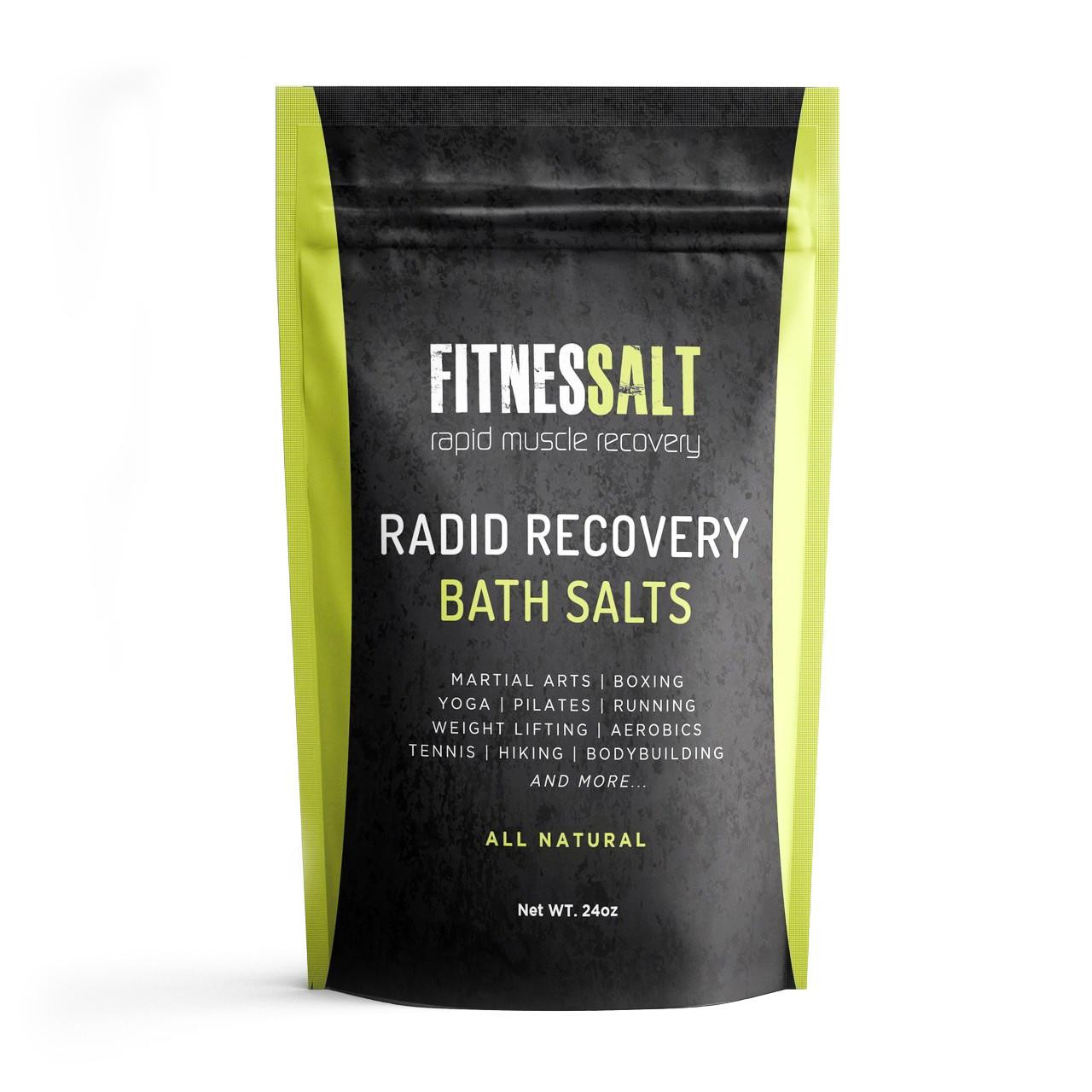FITNESSALT Rapid Recovery Bath Salts - 24oz | Sore Muscles Bath Salts
