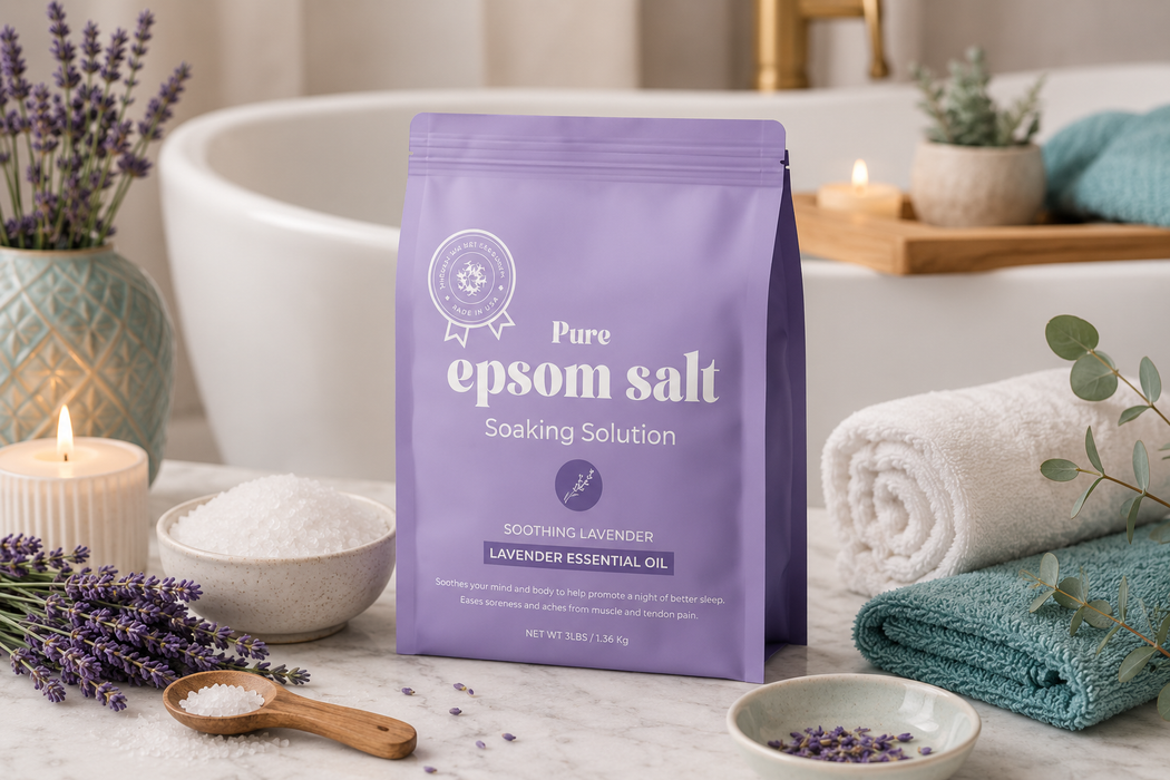 Product Spotlight: Pure Epsom Salt Soaking Solution – Soothing Lavender 3 lb