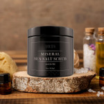 Mineral Sea Salt Scrub - Unscented – 16oz (453gr) – Body Scrub (Additional Image) by Midwest Sea Salt Company