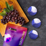 Grape Lip Smackers Luxury Bath Bombs -Set of 10 -  Extra Large - 4.5oz – Bath & Bodycare (Additional Image) by Midwest Sea Salt Company