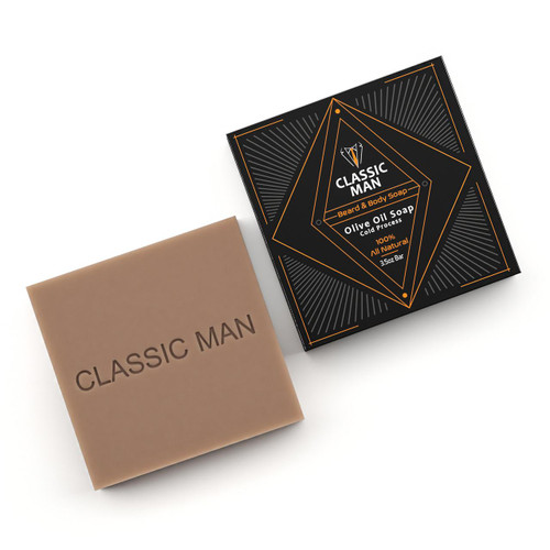 Classic Man Beard & Body Soap Bar - 3.5oz – Artisan Soap (Additional Image) by Midwest Sea Salt Company