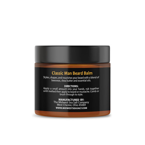 Classic Man Beard Styling Balm - 2oz – Private Label Skincare (Additional Image) by Midwest Sea Salt Company