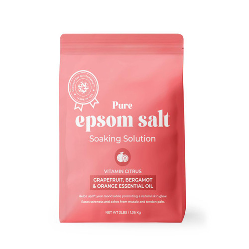 Pure Epsom Salt Soaking Solution - Vitamin Citrus - 3lbs – Bath Salt Soak (Additional Image) by Midwest Sea Salt Company