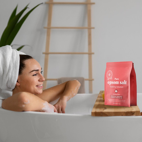 Pure Epsom Salt Soaking Solution - Vitamin Citrus - 3lbs – Bath Salt Soak (Additional Image) by Midwest Sea Salt Company