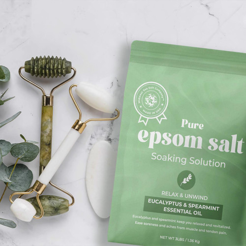 Pure Epsom Salt Soaking Solution - Relax & Unwind - 3lbs – Bath Salt Soak (Additional Image) by Midwest Sea Salt Company