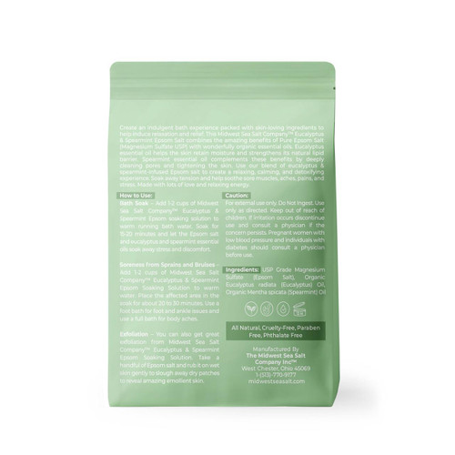 Pure Epsom Salt Soaking Solution - Relax & Unwind - 3lbs – Bath Salt Soak (Additional Image) by Midwest Sea Salt Company
