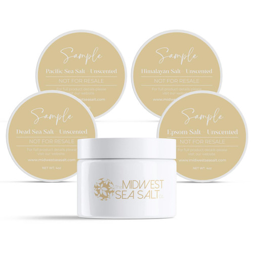 Unscented Bath Salt Sampler Set – Bath & Body Product by Midwest Sea Salt Company