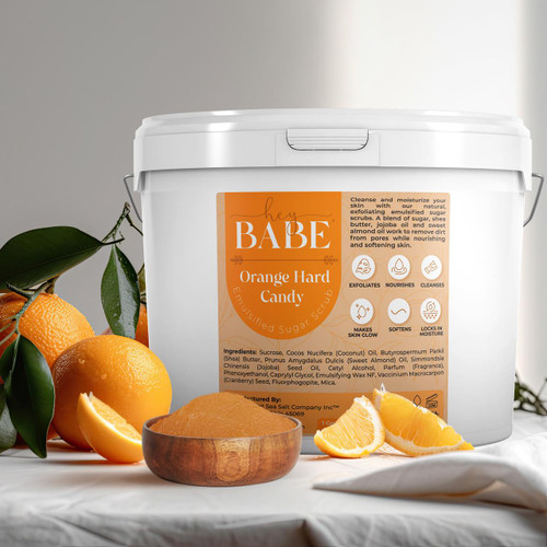 Hey, Babe Emulsified Sugar Scrub - Orange Hard Candy - 128oz – Body Scrub (Additional Image) by Midwest Sea Salt Company