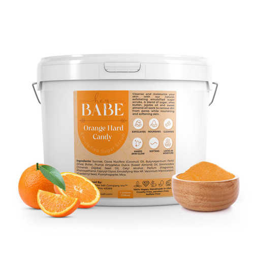Hey, Babe Emulsified Sugar Scrub - Orange Hard Candy - 128oz – Body Scrub by Midwest Sea Salt Company