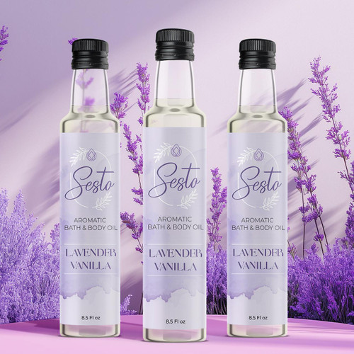 Sesto Aromatic Bath & Massage Oil - Lavender Vanilla - 8.5oz (Additional Image)