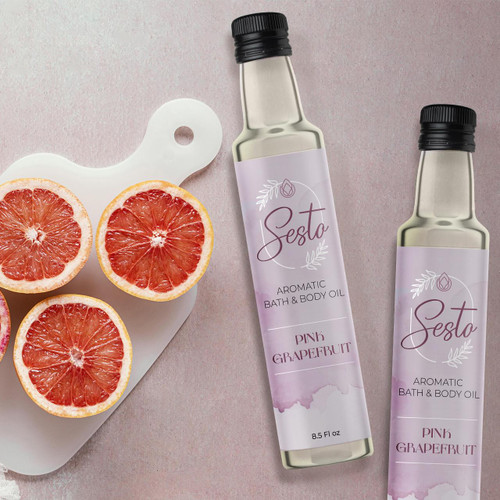 Sesto Aromatic Bath & Massage Oil - Pink Grapefruit - 8.5oz (Additional Image)