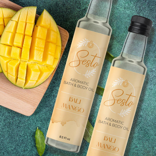Sesto Aromatic Bath & Massage Oil - Bali Mango - 8.5oz – Private Label Skincare (Additional Image) by Midwest Sea Salt Company