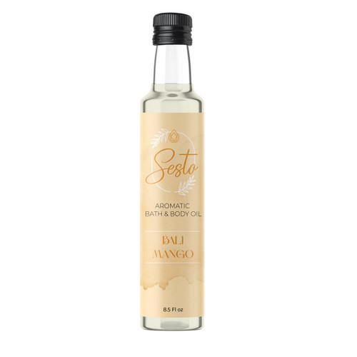 Sesto Aromatic Bath & Massage Oil - Bali Mango - 8.5oz – Private Label Skincare by Midwest Sea Salt Company