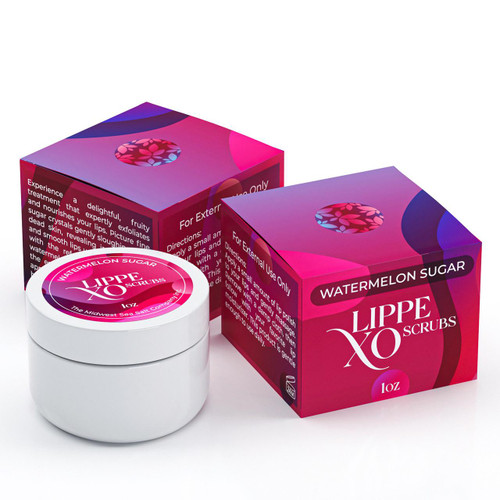 Watermelon Sugar Exfoliating Lip Scrub - Lippe XO – Body Scrub (Additional Image) by Midwest Sea Salt Company