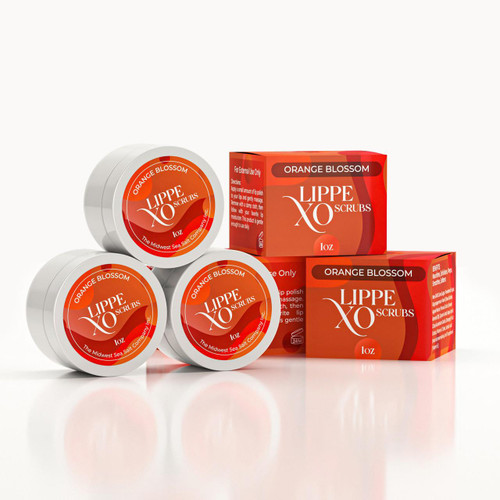 Orange Blossom Exfoliating Lip Scrub - Lippe XO – Body Scrub (Additional Image) by Midwest Sea Salt Company