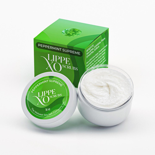 Peppermint Supreme Exfoliating Lip Scrub - Lippe XO – Body Scrub by Midwest Sea Salt Company